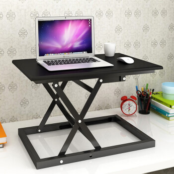SKYMI简约现代站立笔记本折叠桌家用台式桌简易可升降站立式电脑桌 黑色