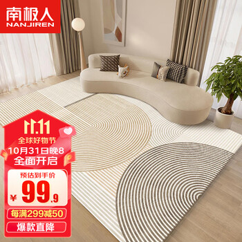 南极人 家用200*230cm地毯大面积卧室客厅轻奢高级感茶几毯日式床边毯家具家装类商品-全利兔-实时优惠快报