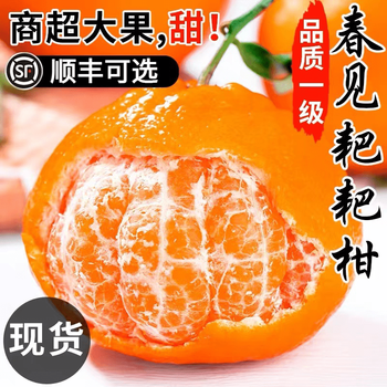 京东百亿补贴：晟容果蔬 四川春见耙耙柑 中大果5斤 12-18颗全利兔-实时优惠快报