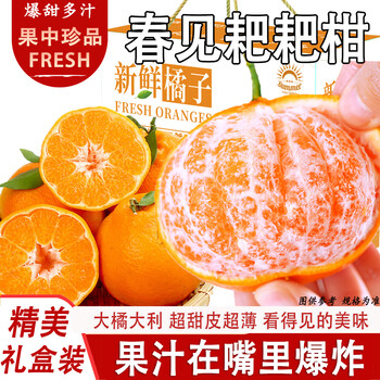 京东百亿补贴：闽域寻鲜 四川春见耙耙柑 5斤精选【75-85mm】 全利兔-实时优惠快报