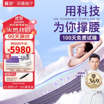 Dormilala 翼眠 深睡格子床垫TPE防螨加厚双人家用释压透气席梦思慕斯零压护脊 F4厚款 1.8米*2米家具家装类商品-全利兔-实时优惠快报