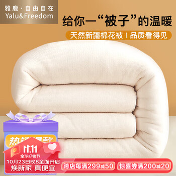 YALU 雅鹿 新疆长绒棉春秋被 150*200cm 4斤家具家装类商品-全利兔-实时优惠快报
