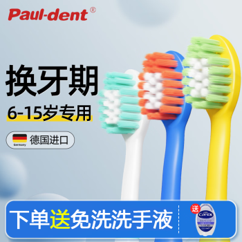 Paul-Dent 宝儿德 德国进口 换牙期儿童牙刷 2支装美妆个护类商品-全利兔-实时优惠快报