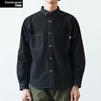 danlangwei 丹朗威 重磅水洗纯棉长袖衬衫服饰鞋包类商品-全利兔-实时优惠快报