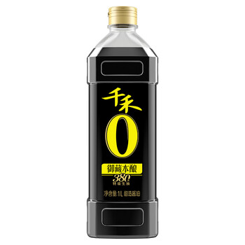 千禾 酱油 御藏本酿380天特级生抽 零添加 酿造酱油1L 不使用添加剂全利兔-实时优惠快报