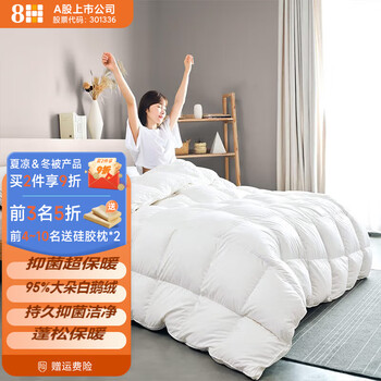 8H 95%白鹅绒被（抗菌版) 香槟色 150*200cm（填充750g）家具家装类商品-全利兔-实时优惠快报