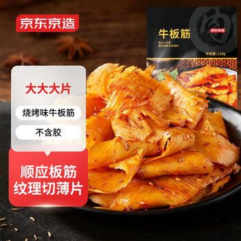 PLUS会员：京东京造 牛板筋烧烤味128g*3件食品类商品-全利兔-实时优惠快报