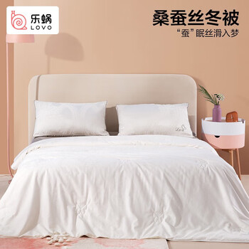20点开始、PLUS会员：LOVO 乐蜗家纺 大提花桑蚕丝冬被 200*230cm家具家装类商品-全利兔-实时优惠快报