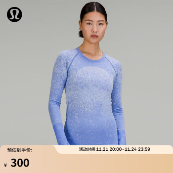 lululemon 丨Swiftly Tech 女士运动长袖 T 恤 2.0 LW3GADS 渐变块野生靛蓝/米白色 6运动户外类商品-全利兔-实时优惠快报