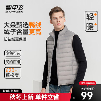 雪中飞 男士羽绒马甲 X20130811 火山灰 175服饰鞋包类商品-全利兔-实时优惠快报