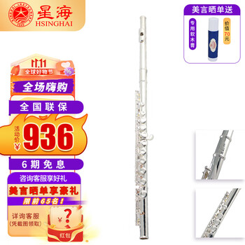 Xinghai 星海 长笛镀银C调16孔闭孔 长笛E-121母婴玩具类商品-全利兔-实时优惠快报
