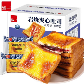 泓一 岩烧吐司300g 早餐代餐饱腹速食休闲零食吐司食品点心办公室食品类商品-全利兔-实时优惠快报