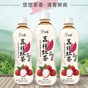 BAIXIANG 白象 天然苏打水克东无糖无汽无添加400ml整箱装弱碱饮用天然水 荔枝红茶500ml*3瓶全利兔-实时优惠快报