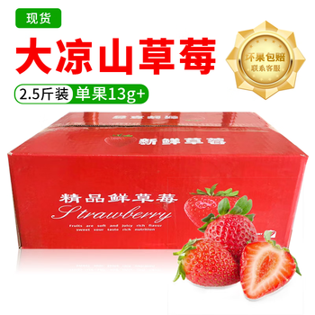 四川大凉山草莓 3斤 彩箱装食品类商品-全利兔-实时优惠快报