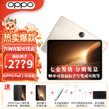 OPPO Pad 2 ƽ Ӱְ칫ѧϰ 11.61Ӣˢ۸ֻźų 12GB+256GB