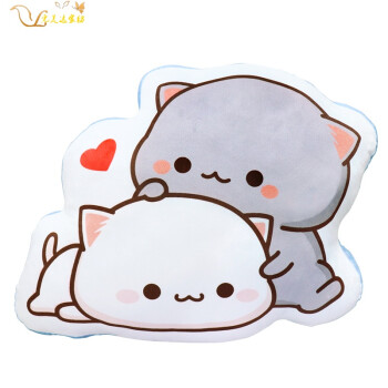 蜜桃猫 表情包小抱枕宿舍靠枕可爱卡通沙发抱枕靠枕 蜜桃猫-摸摸