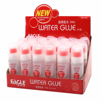 益而高（EaGLE） 海绵头液体胶水办公文具液体胶水粘力好 EG-004/30毫升液体胶水24支/盒