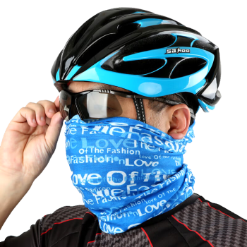 SOSPORT自行车防风面罩围脖户外运动护脸面罩防晒吸汗魔术头巾骑行蓝