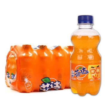芬达Fanta橙味汽水 碳酸饮料 整箱装 可口可乐公司出品 芬达pet瓶装300ml*12