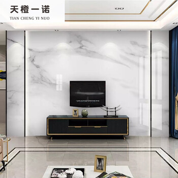爵士白瓷砖电视背景墙瓷砖微晶石现代简约客厅3d仿大理石材影视墙造型