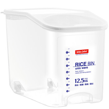 捷扣JEKO&JEKO 密封米箱装米桶12.5kg家用厨房透明米箱防虫塑料米缸大米面粉粮食密封收纳盒 SWB-5488,降价幅度7.9%