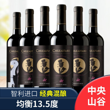 劳塔罗智利中央山谷进口魔术师13.5度经典混酿干红葡萄酒红酒750ml*6瓶 整箱