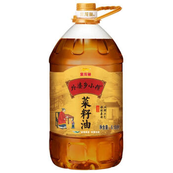 金龙鱼 食用油 外婆乡小榨菜籽油6.18L