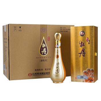 双沟金牡丹白酒双沟牡丹酒5a级408度绵柔型500ml6瓶整箱装