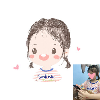 微信情侣头像定制小蜡笔开口笑卡通q版微博微信手绘情侣真人漫画头像