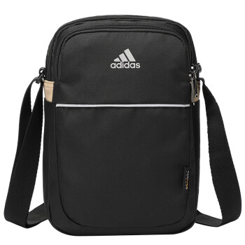 阿迪达斯（Adidas） 运动包单肩包 多功能斜挎包 黑色