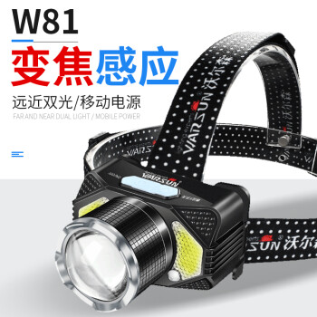 沃尔森LED头灯可变焦感应强光头灯W81