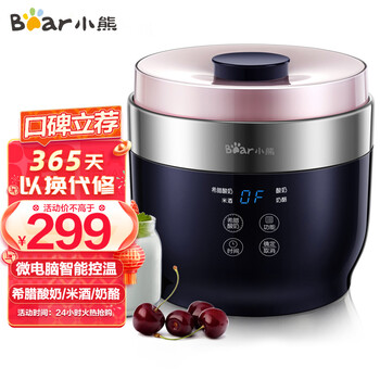 小熊（Bear）酸奶机 家用全自动希腊酸奶奶酪米酒机酸奶发酵菌玻璃内胆陶瓷分杯 SNJ-C10T1