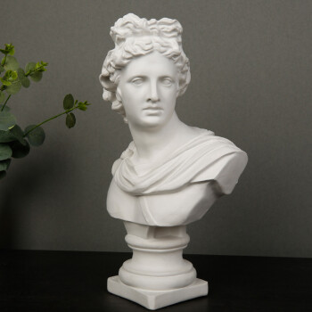 包邮阿普罗小石膏像雕塑摆件人物头像雕像房间装饰欧式人像模型胸