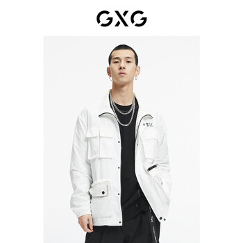 GXG 男士白色夹克 GC121001G服饰鞋包类商品-全利兔-实时优惠快报