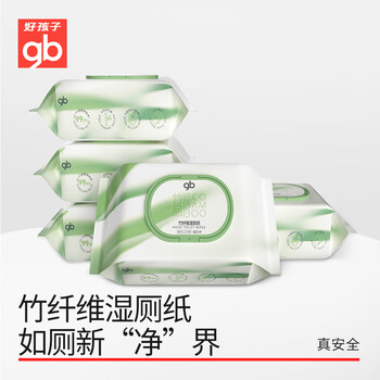 京东PLUS：gb 好孩子 婴童竹纤维湿厕纸 80片*5包母婴玩具类商品-全利兔-实时优惠快报