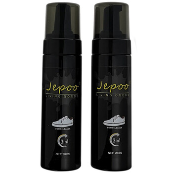 Jepoo 净泡 洗鞋神器小白鞋清洁剂擦白椰子球鞋aj清洗剂去黄去污增白护理 2瓶200ML清洁剂套装全利兔-实时优惠快报