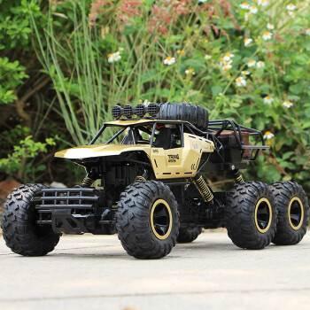  凯乐斯（KAILESI）金色46cm四驱合金六轮遥控越野车电动赛车模型儿童玩具生日礼物