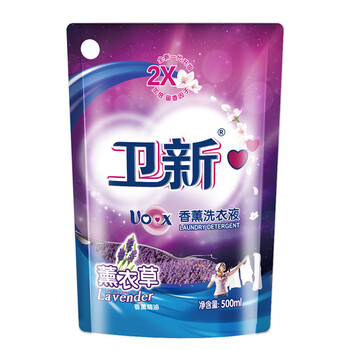 卫新洗衣液薰衣草袋装500ml 柔顺护衣 净白亮色 机洗手洗日用百货类商品-全利兔-实时优惠快报