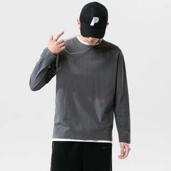 月伊纺 早秋男士纯棉长袖T恤打底衫服饰鞋包类商品-全利兔-实时优惠快报