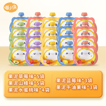 SUPER MIAO 喵小侠 婴幼儿果泥100g 20袋母婴玩具类商品-全利兔-实时优惠快报