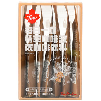 Tim Hortons Tims 精萃咖啡液 速溶美式咖啡浓缩液 太妃榛果风味 20ml*7袋食品类商品-全利兔-实时优惠快报
