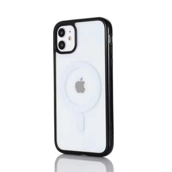 MAX Base iphone14promax强磁吸手机壳苹果14promax透明超薄防摔保护壳 强磁吸手机壳-黑边白圏　 iPhone 12