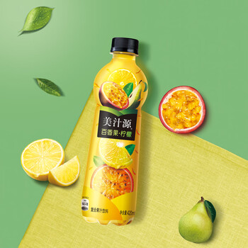 Fanta 芬达 可口可乐（Coca-Cola） 美汁源 Minute Maid 爽粒花语 百香果 柠檬饮料 420ml*12瓶 整箱食品类商品-全利兔-实时优惠快报