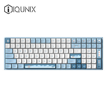 IQUNIX F97-滑雪 100键 2.4G 蓝牙多模无线机械键盘 蓝色 TTC-快银轴 RGB