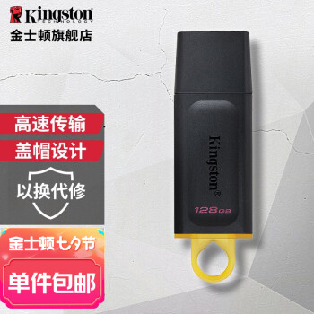 金士顿（Kingston） u盘  USB3.2 Gen 1  DTX高速车载闪存优盘 DTX-128GB(盖帽式）