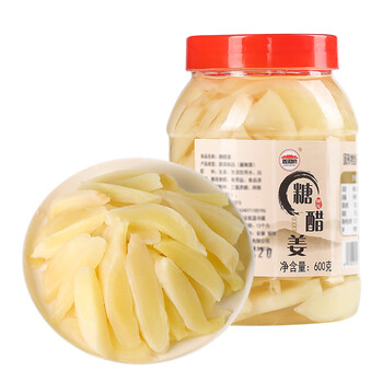 华田禾邦 糖醋姜600g 铜陵姜 安徽特产 醋泡生姜 酱汁白姜 腌菜食品类商品-全利兔-实时优惠快报