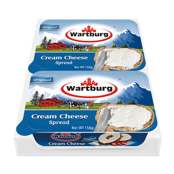京东PLUS：Wartburg 沃特堡 原味 涂抹奶油奶酪 150g*2盒 套装食品类商品-全利兔-实时优惠快报