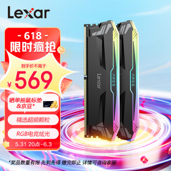 雷克沙（Lexar）DDR4 3866 16GB 8G*2套条 电竞RGB灯内存条 精选三星Bdie超频颗粒 Ares战神之刃