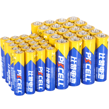 PKCELL 比苛 碳性电池 5号/7号电池 20节5号+20节7号适用于血糖仪/无线鼠标/遥控器（40节装）-全利兔