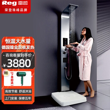雷哲reg集成热水器即热式电热水器一体式家用别墅酒店速热集成沐浴屏